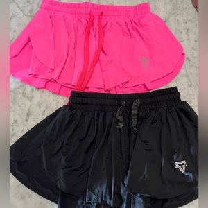 Black and Pink Keiki Kona Flowy Shorts